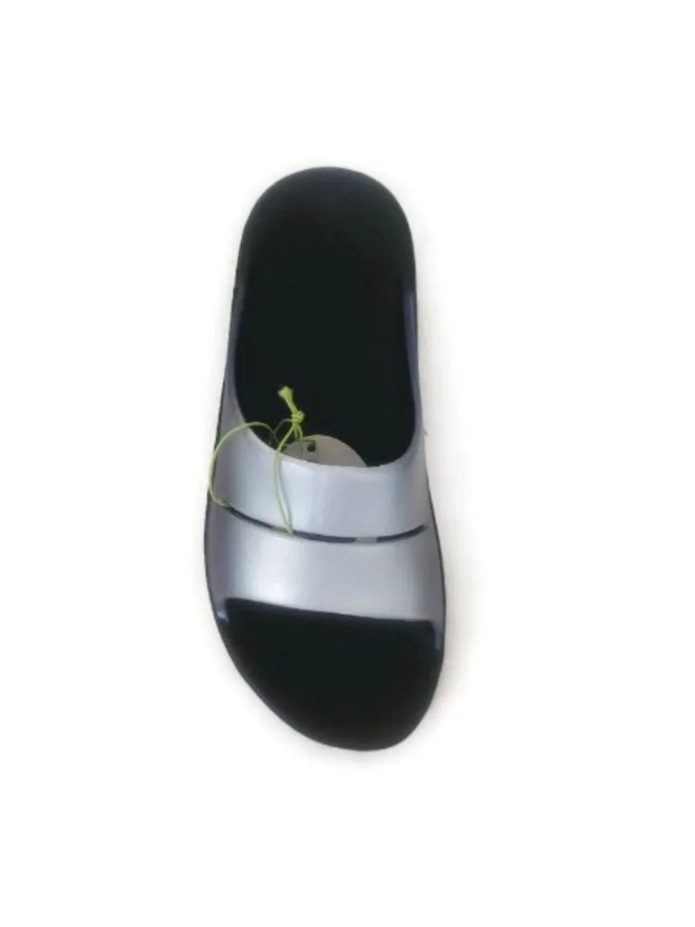 OOFOS Ooahh Luxe Recovery Slide Womens Size 8 EU 39 Sandal Metallic Frost Shoe T